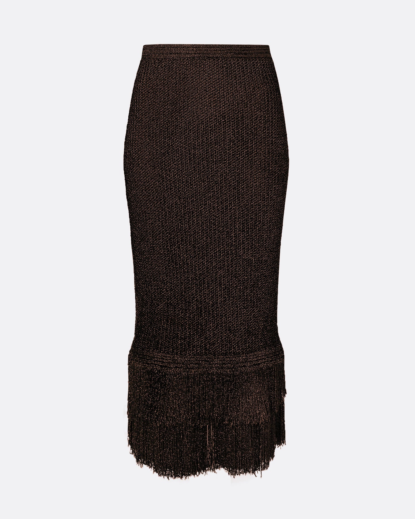 Remmie Deep Brown Knit Skirt