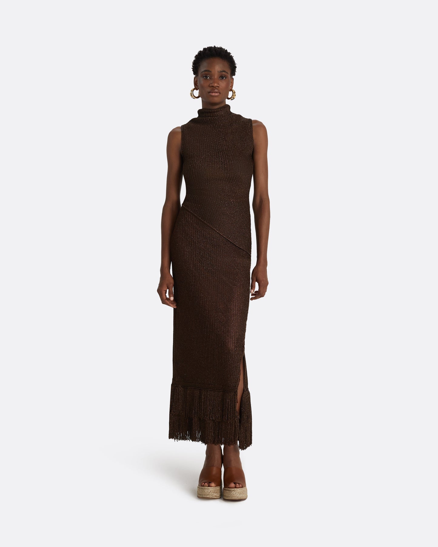 Remmie Deep Brown Knit Skirt