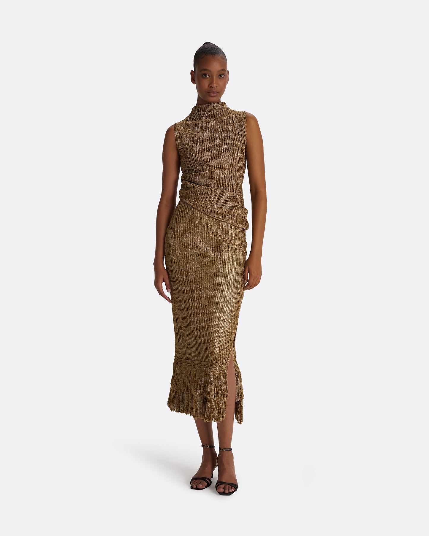 Remmie Gold Knit Skirt