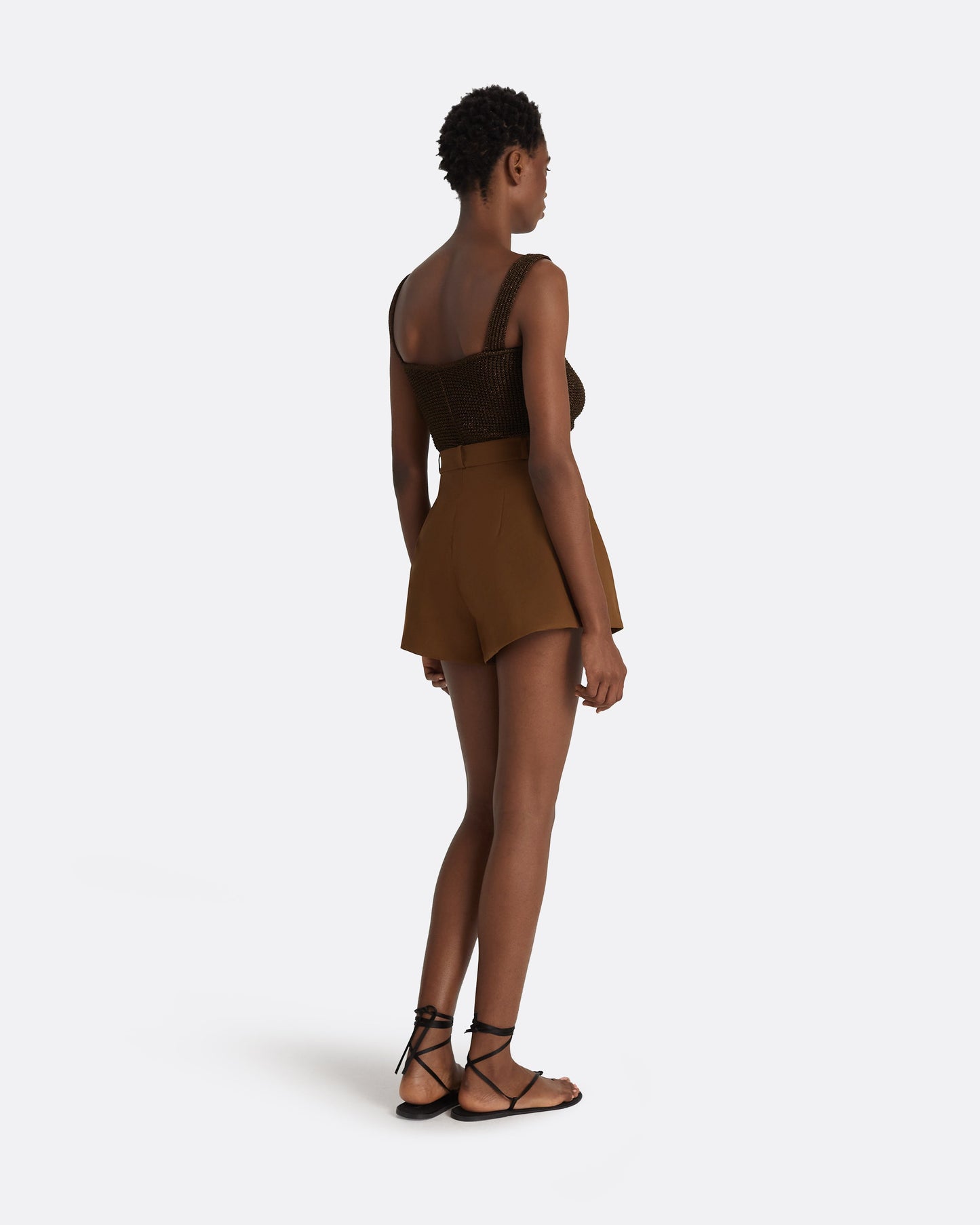 Geena Deep Brown Knit Top