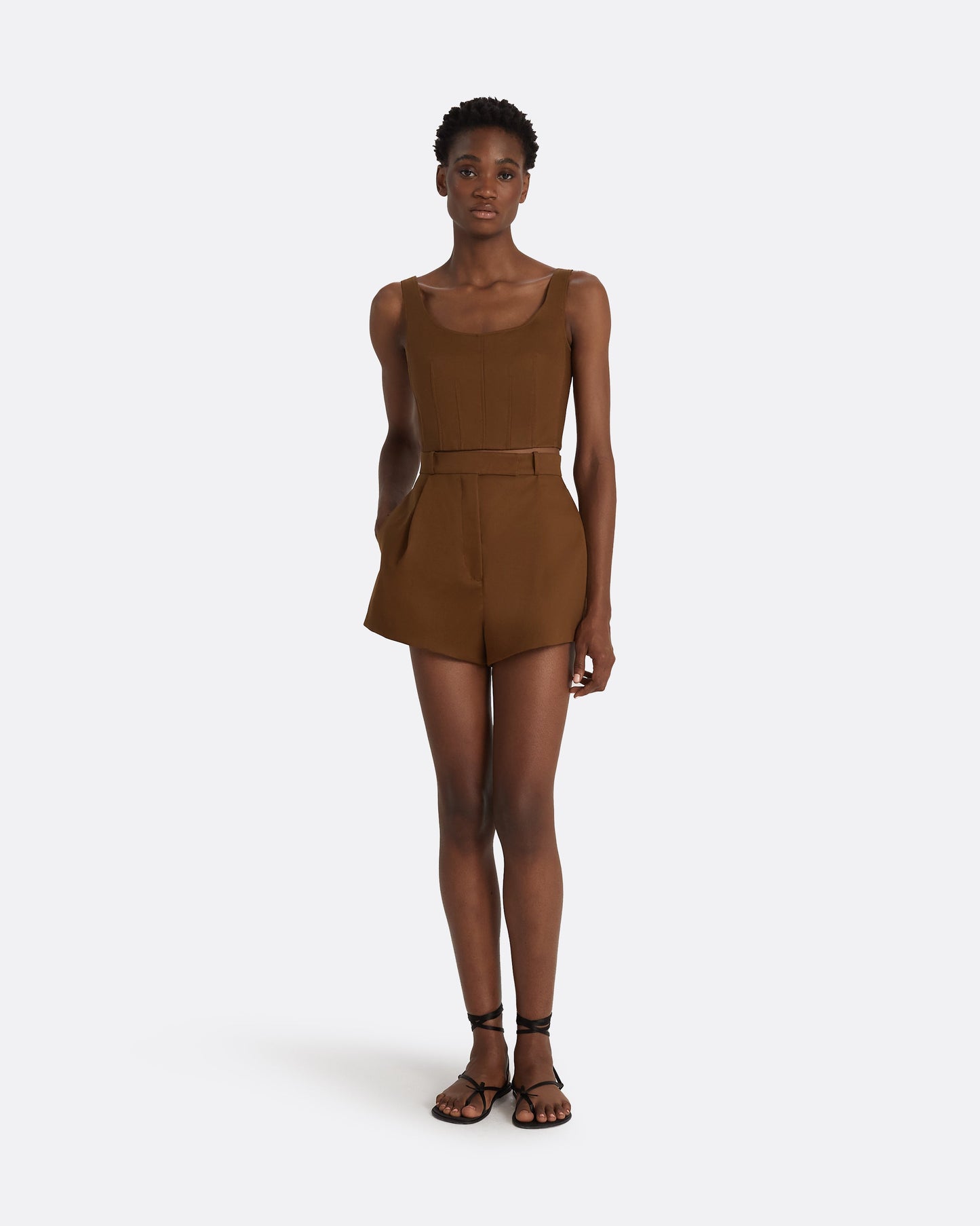 Helean Deep Brown Shorts