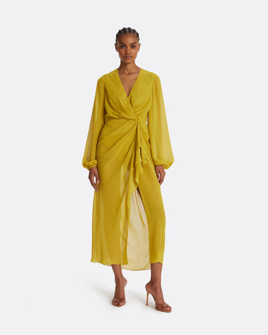 Prova Chartreuse Midi Dress