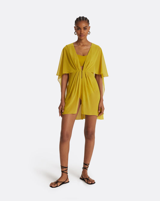 Davey Chartreuse Short Dress