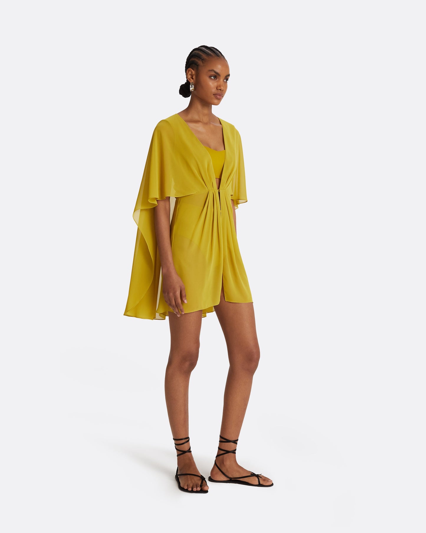 Davey Chartreuse Short Dress