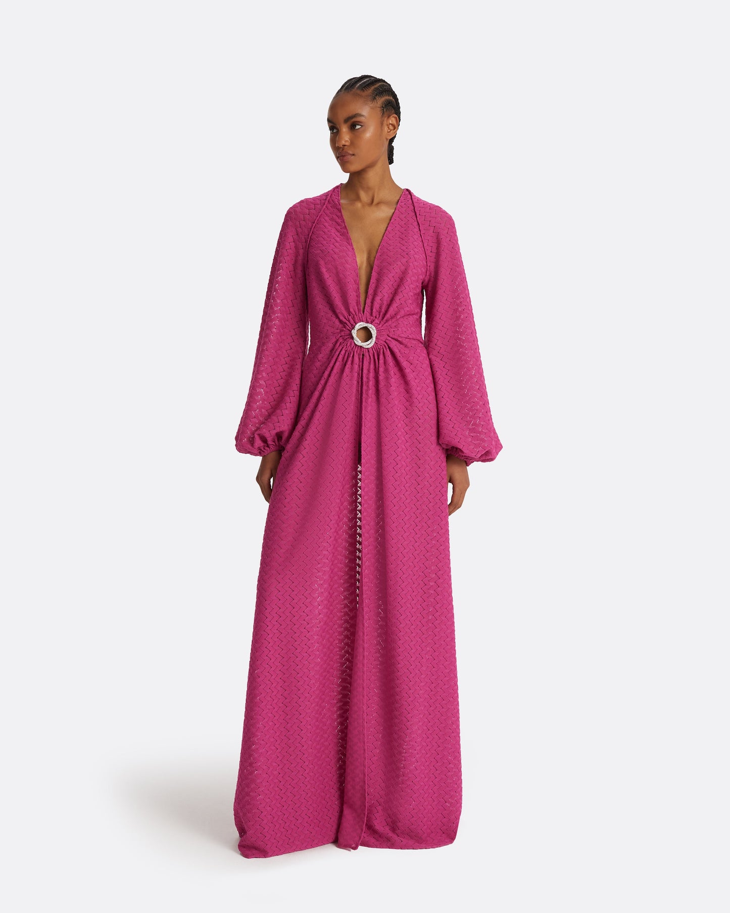 Jacquis Magenta Long Dress