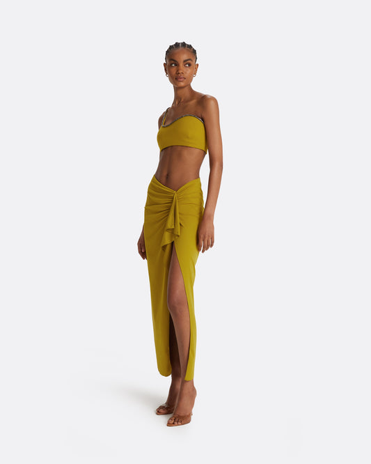 Tillian Chartreuse Swim Skirt
