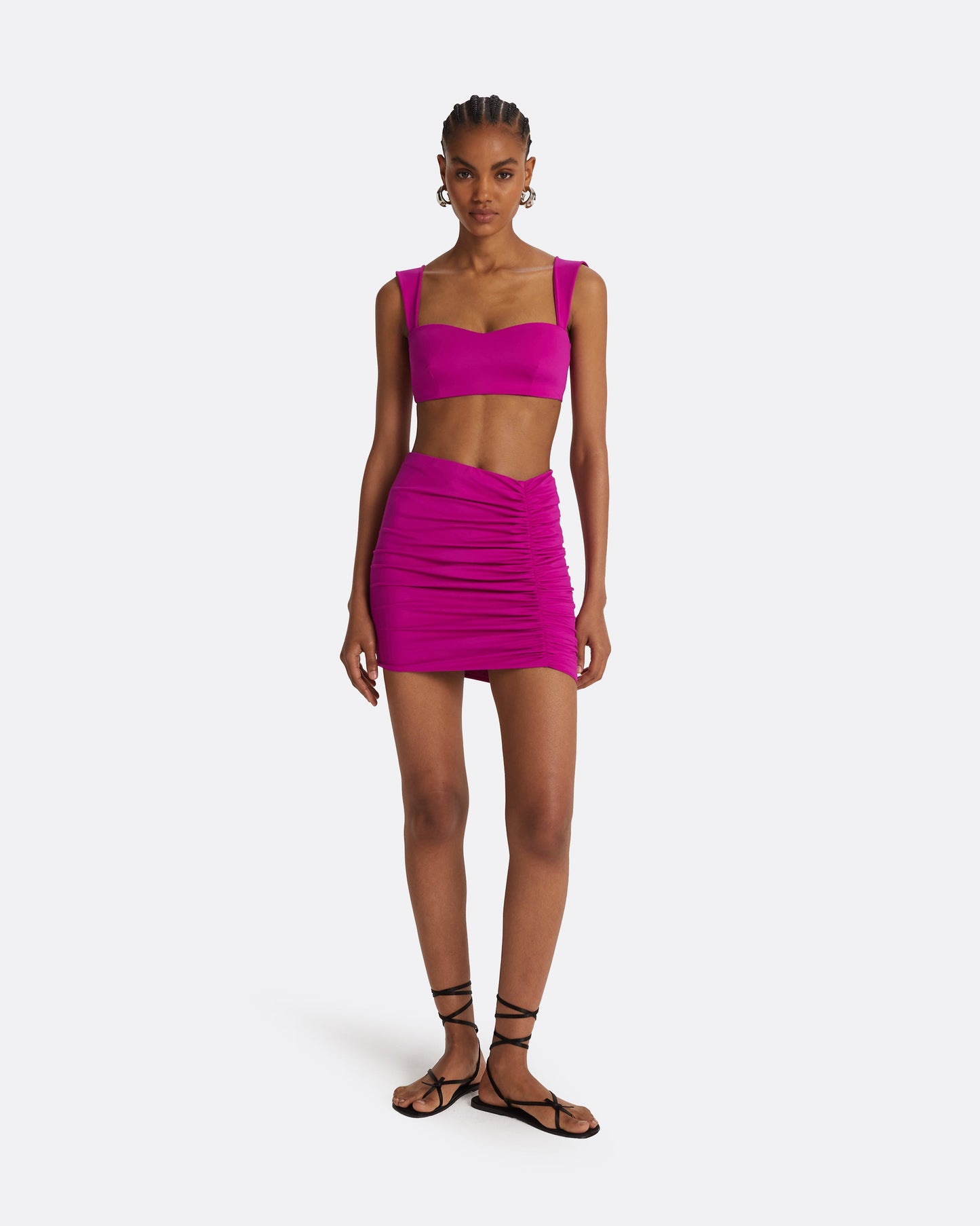 Shauna Magenta Swim Skirt